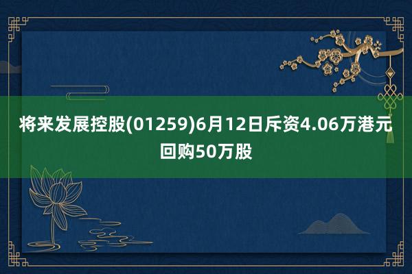 将来发展控股(01259)6月12日斥资4.06万港元回购50万股